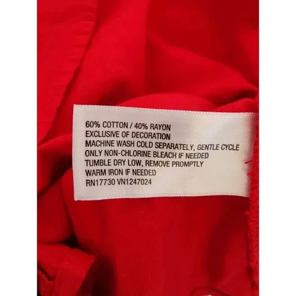 Knox Rose Sleeveless Cherry Red Crochet Belted Knee Length Dress W Pockets L NWT - Picture 8 of 9